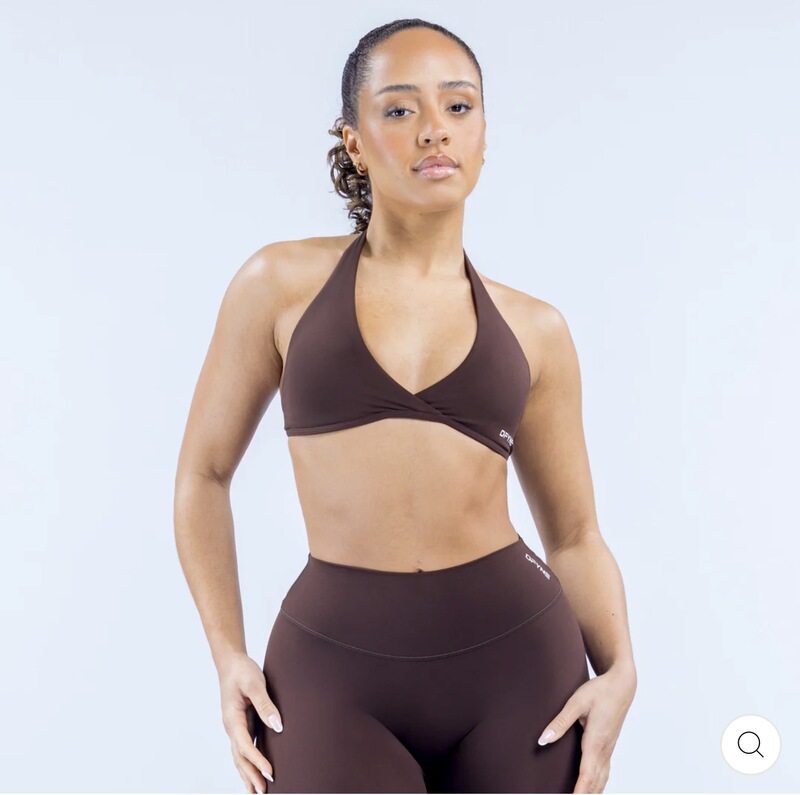 Dfyne Origin Halter Bra Halter Neck Soft Brushed Nude-Feel Sports Bra