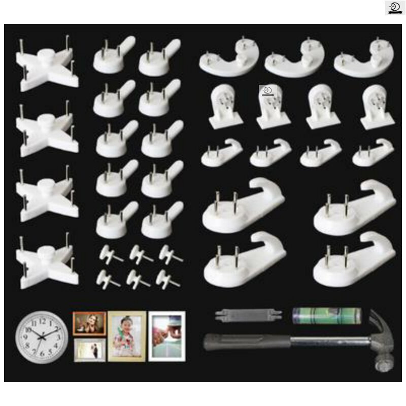 Wedding photo wall nail wall hook with hook wall Plastic nail hook Exquisite single force with fixed wall hanging fixed nail wall