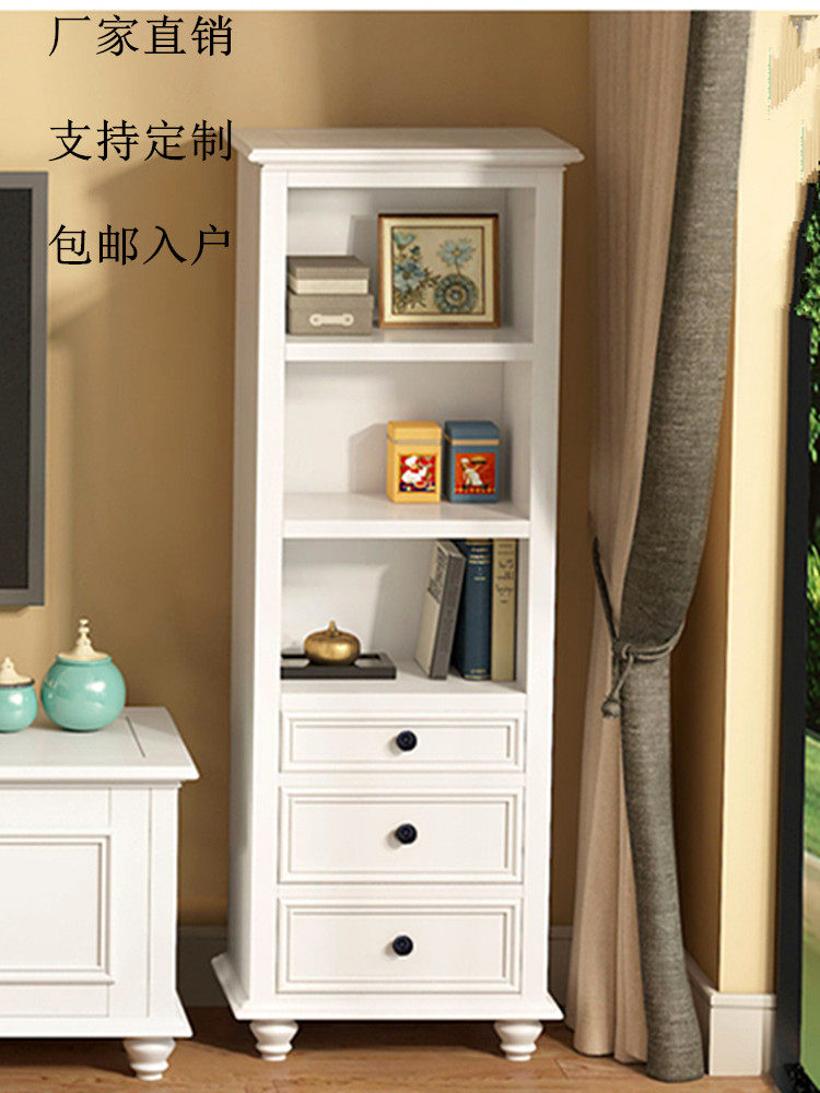 American living room cabinet Solid wood storage cabinet combination Powder room Bathroom Waterproof side cabinet Side cabinet European high cabinet