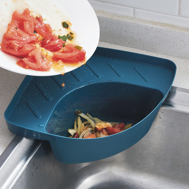 Kitchen Drain Basket Triangle Kitchen Waste Water Leaking Basket Sink Edge Wet Garbage Sponge Rack Drain filter Dishwashing Shelf
