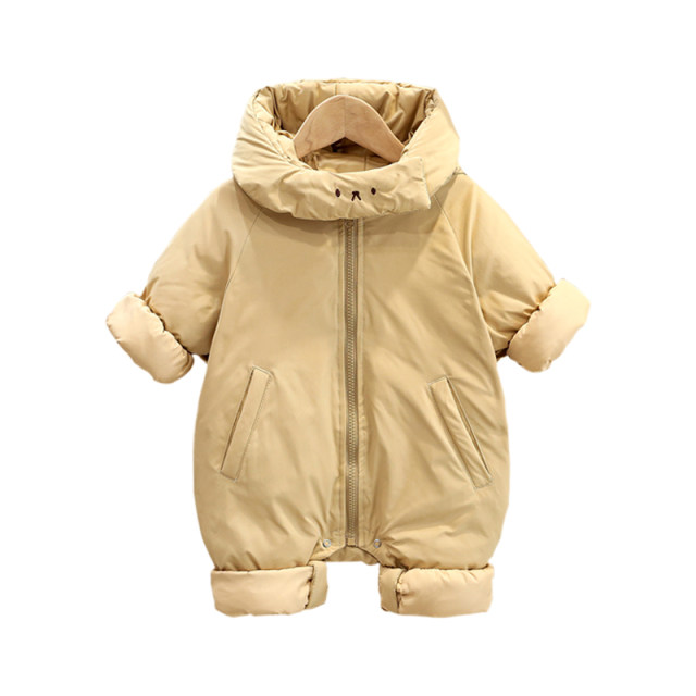 Net red baby onesies winter newborns go out warm hugging western style male and female baby winter clothes thickened