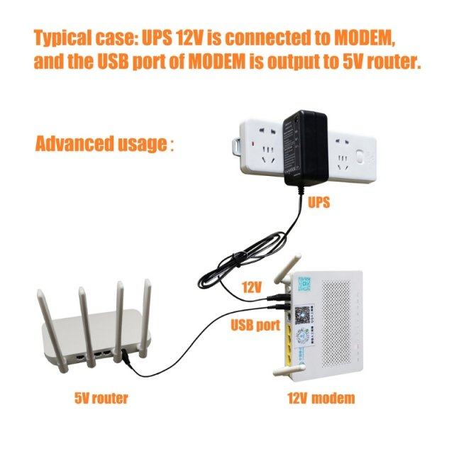 Rechargeable5000mAh5V9V12VUPSUninterruptedBackupPowe