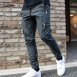 Cargo harem pants men streetwear multi pockets trousers casu