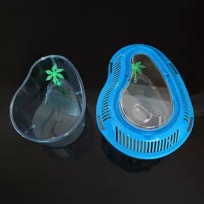 Small turtle tank with drying table with lid plastic cylinder Brazilian turtle breeding basin pet large, small and medium pet box
