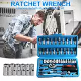 46pcs Tool Sets Car Repair Tool Kit Wrench Set Head Ratchet