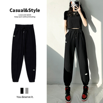 Spring and Autumn Sports Pants Womens loose beam in tide straight tube lantern cage pants Harlen slim casual pants