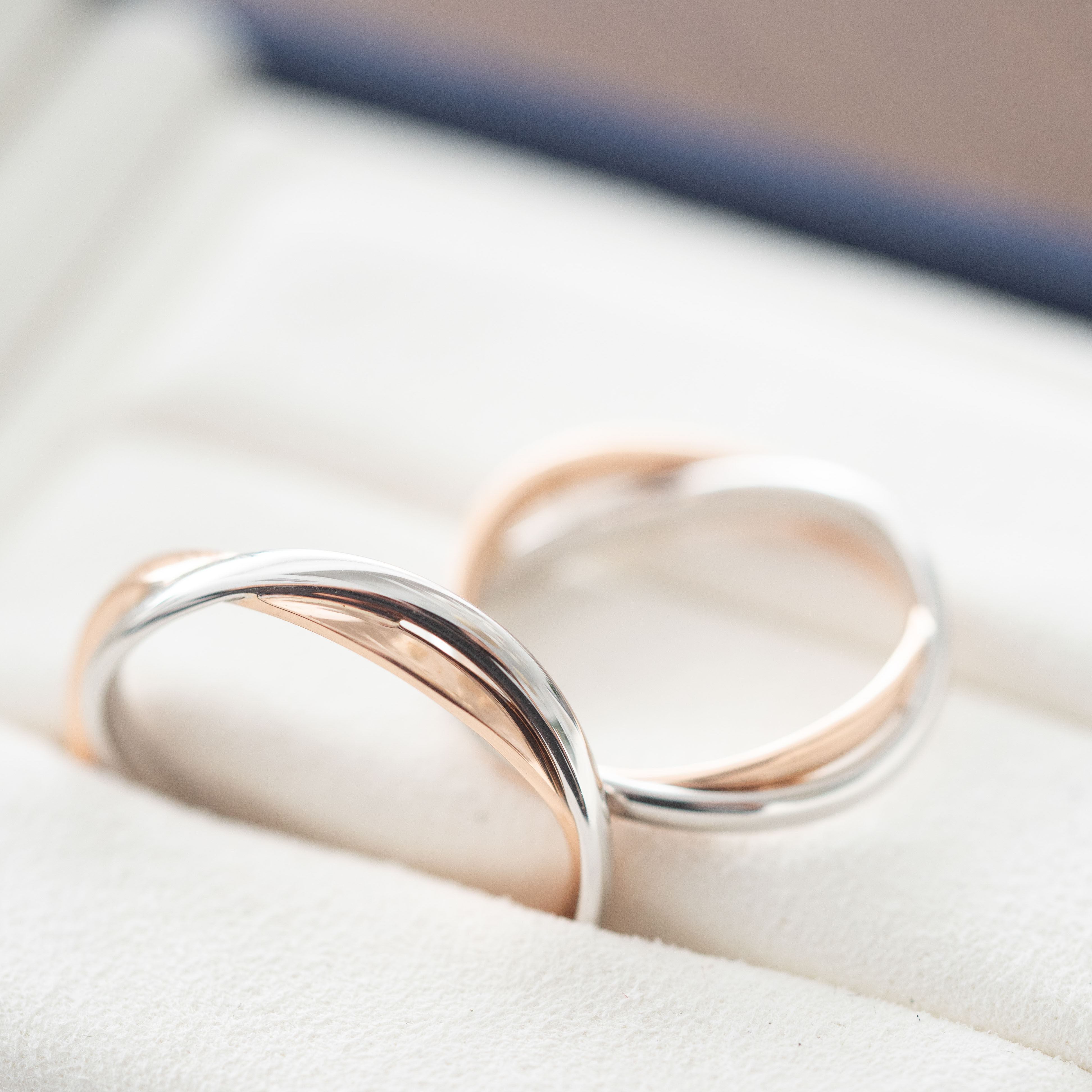 Afterlife Jewels 18k Gold Romance Series to Ring Couples Wedding Coursework Wedding Rings Bicolor Original Design