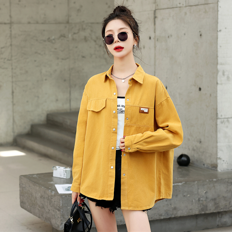 2026 Early Spring New Korean Style Casual Denim Shirt Jacket for Women, Spring and Autumn Loose and Versatile Outerwear Shirt