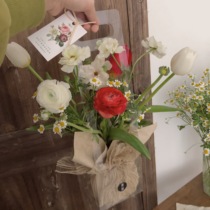  Black face of the black shop Teachers Day transparent PVC floral flower box carrying box gift