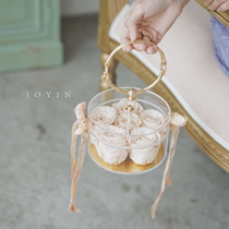  Black face of the black shop high-end acrylic gift box with hand gift box Eternal flower box Tanabata gift