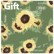  Black face Black Shop atmospheric floral Korean retro wrapping paper