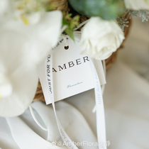  Black face black shop Flower shop tag hanging card folding card maintenance card free design customization