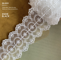 Black face black shop holding flower lace photography wedding props background lace decoration