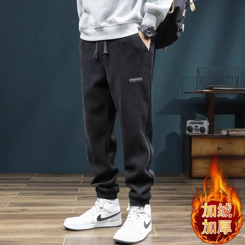 Clearance Sale Jogger Cargo Sweatpants for Men, Spring and Autumn, Loose Fit, Fleece-Lined, Thickened Casual Pants, Men's Plus Size