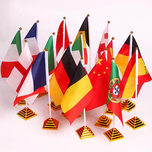 National Team Small Number Flag Brazil Italy France Germany hand flag waving flag fans to help with flag bearer