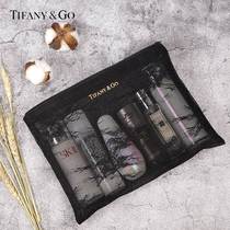 Storage cloth bag Cube Cosmetic Bag small portable Lady soft bag full transparent hanging small dormitory