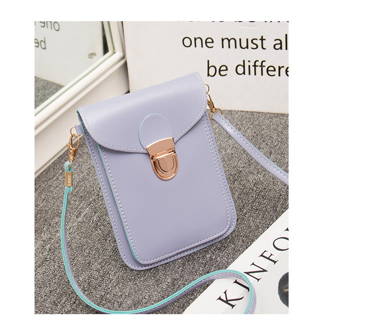 2017 màn hình lớn mini Messenger túi nhỏ túi vuông nhỏ túi dọc đoạn túi xách điện thoại di động túi ví chéo túi điện thoại di động - Túi điện thoại túi xách nữ juno