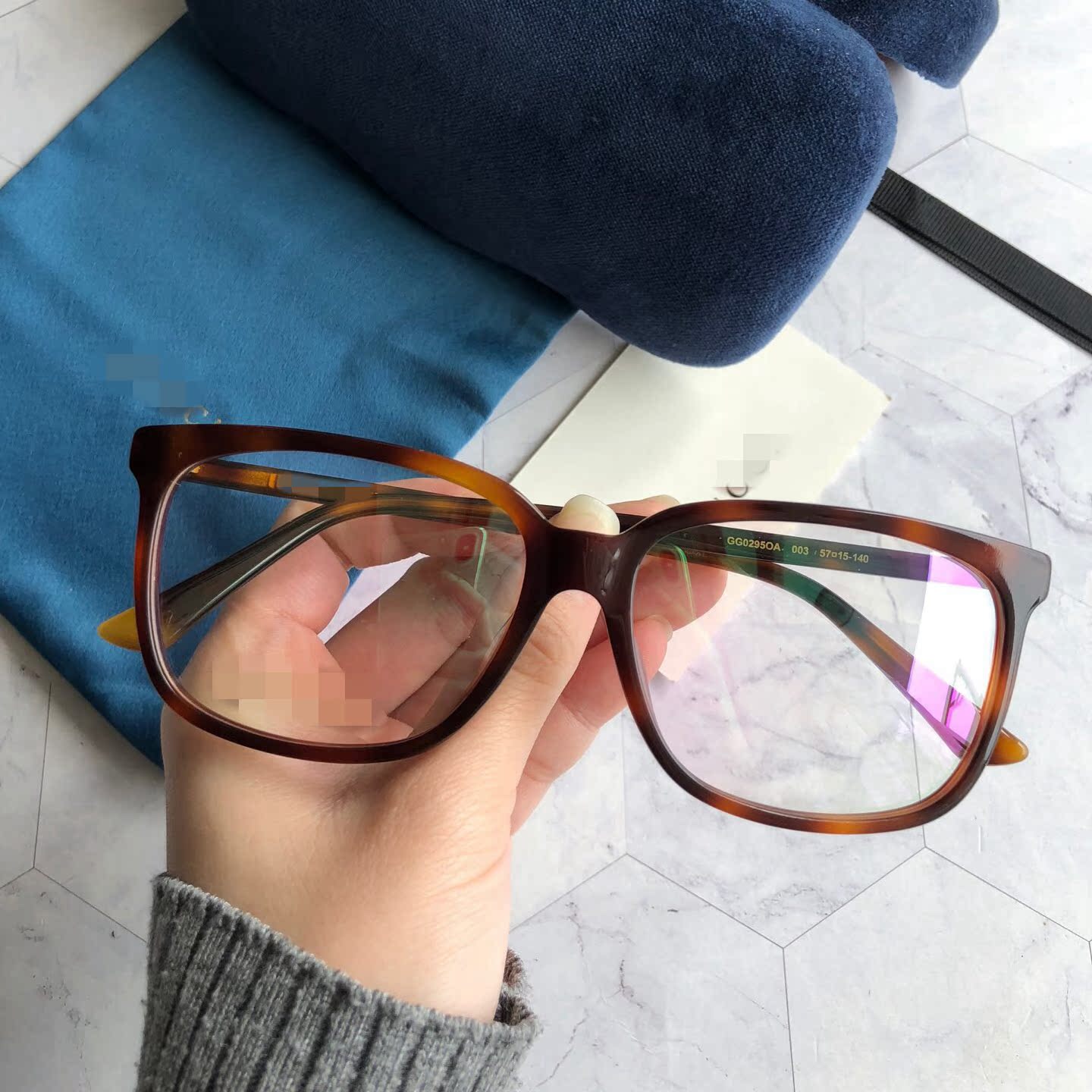 Tấm kính nhẹ nhập khẩu thoải mái khung kính GG0295OA mô hình ong hoang dã nam nữ mô hình kinh doanh - Kính mat kinh