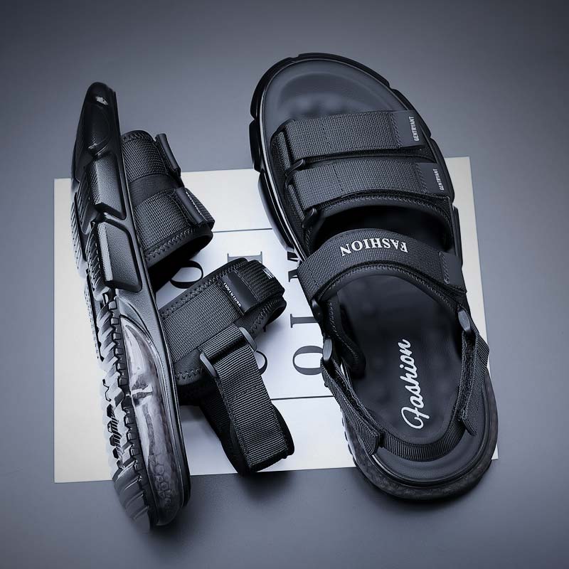 Sandals men's new tide 2023 summer driving men's casual beach shoes large coil slippers outside wearing slippers