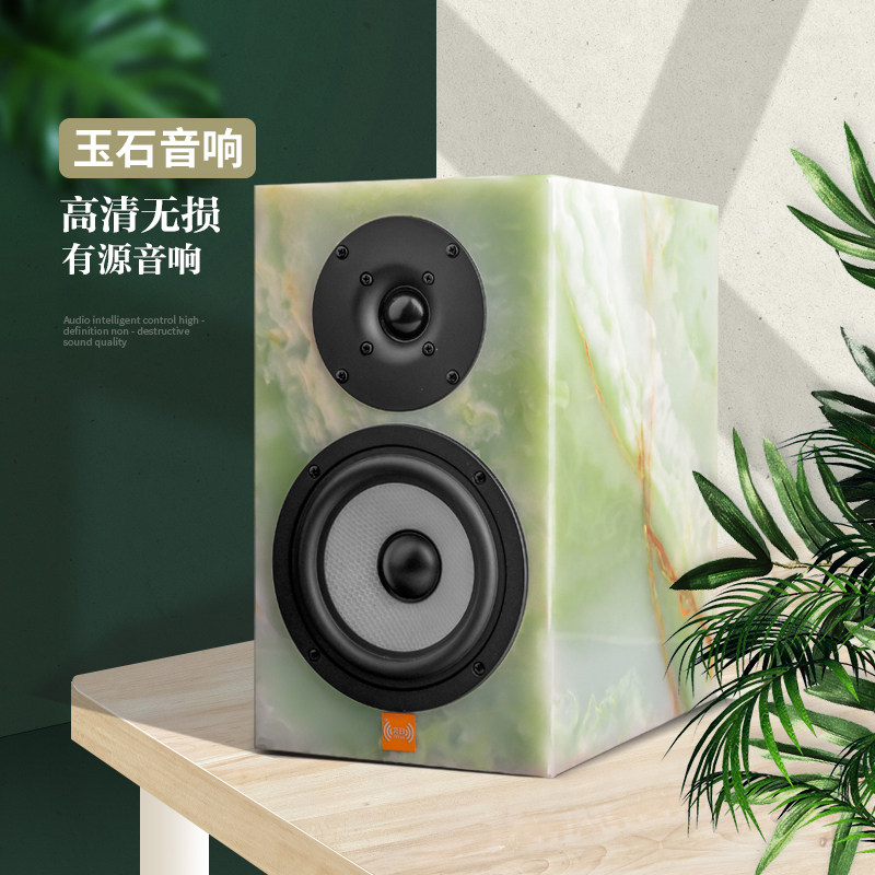 Natural Jade Handmade Box Sound Emerald Green High-end Custom Hifi Home Cinema Ultra High Sound Quality-Taobao