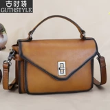 Ретро кожаная сумка через плечо, небольшая сумка, сумка на одно плечо, из натуральной кожи, коллекция 2022