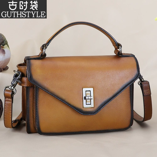 Ретро кожаная сумка через плечо, небольшая сумка, сумка на одно плечо, из натуральной кожи, коллекция 2022