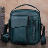 Ретро барсетка, кожаная небольшая сумка, сумка через плечо, сумка на одно плечо для отдыха, воловья кожа, из натуральной кожи