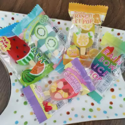 Colorful fruit Limited Japanese limited edition full of vitality rainbow transparent eraser