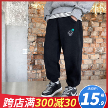 Childrens trousers Spring and Autumn new small and medium-sized childrens clothing Joker comfortable leisure pants trend Korean summer sports pants