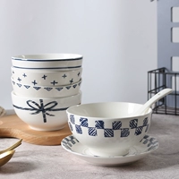 Thái gia đình hoài cổ bát sứ kê bát cơm sáng tạo bộ đồ ăn bát đặt bữa sáng bát nhỏ bát súp 920 đĩa nhựa