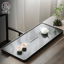 Household Wujin Stone tea tray whole piece handmade polished stone tea table simple tea tray drain tray Tea Sea can be customized