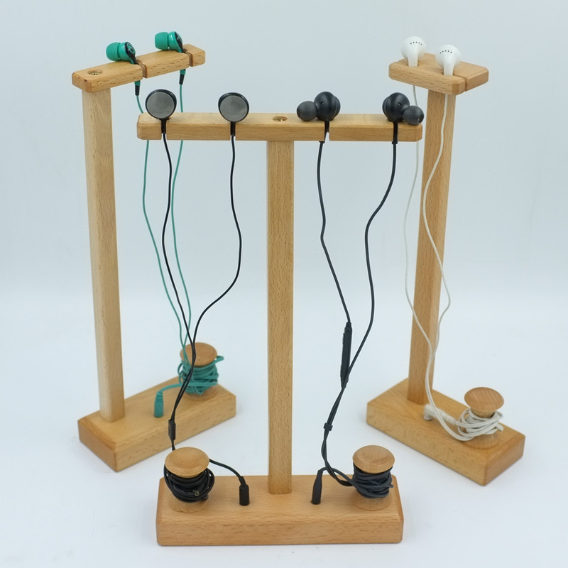 Beech Solid Wood Earphone Display Stand, Double Earphone Stand, Single Earphone Stand, Solid Wood Earphone Display Stand, Wired Earphone Stand Beech Solid Wood Earphone Display Stand, Double Earphone Stand, Single Earphone Stand, Solid Wood Earphone Display Stand, Wired Earphone Stand