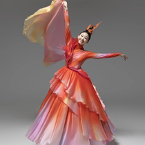 Opening dance big swing skirt 2024 new style atmospheric dance prosperous Chinese singing and dancing tutu skirt performance rental for men and women