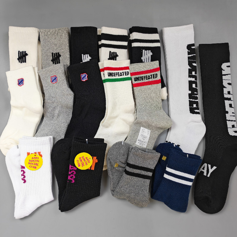 New Japanese Light Luxury Niche Thickened Towel Bottom Embroidered Ab Style Cotton Blend Mid-High Tube Sports Unisex Skateboard Socks