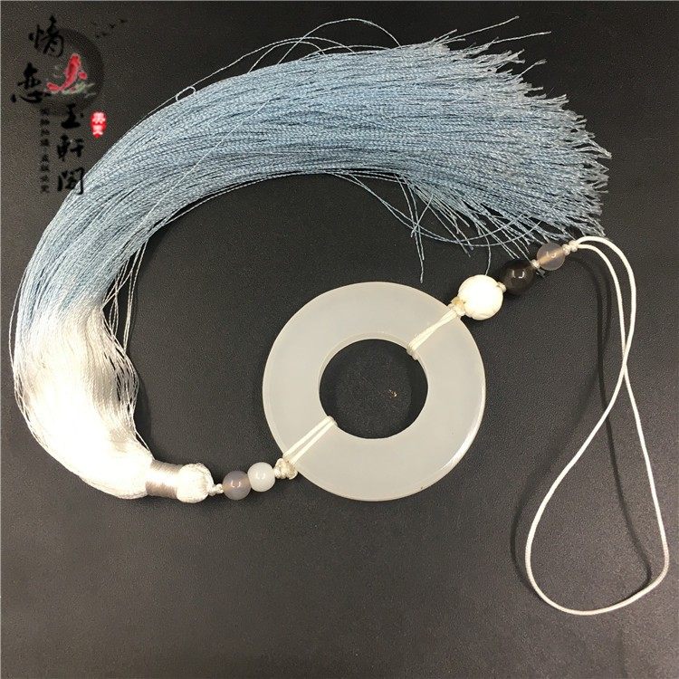 Chinese style accessories Ancient style gradient tassel waist drop Hanfu press lapel buckle qipao collar buckle Gong tapeworm waist wear fan fall Xiao fall