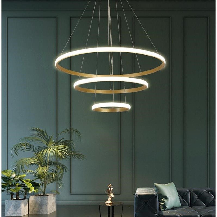 Nordic circular restaurant chandelier simple modern guest high-end creative personality bedroom lamp dining table bar chandelier