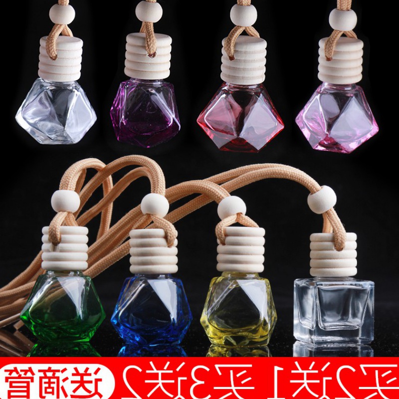 High-end car perfume empty bottle pendant men's long-lasting light car accessories water empty bottle car interior mirror pendant deodorization