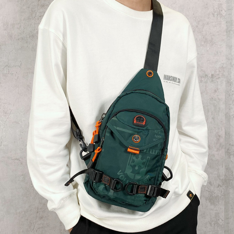 New Fashion Chest Bag Messenger Small Bag Summer Light Waterproof Contrast Color Oxford Cloth Casual Shoulder Backpack Tide Brand 22