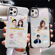 Couple Cell Phone Shell Custom arbitrary models X Apple 11 Collision Color Rims Transparent Airbags Diy Apply iphone13