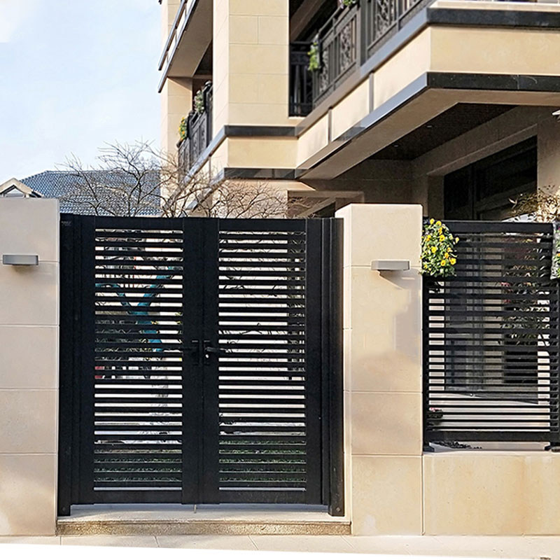 Custom European-style courtyard door European-style iron art open door Villa Doors door to door Double door hollowed-out door