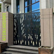 Custom European-style courtyard door European-style iron art open door Villa Gate Entrance Doors Double Open Door Hollowed-out Door