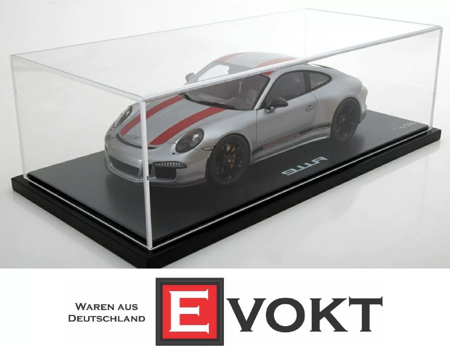 Mua ở nước ngoài Mô hình xe hơi Porsche Porsche 911 màu đỏ bạc 1/18 đồ trang trí bộ sưu tập xe thể thao - Chế độ tĩnh