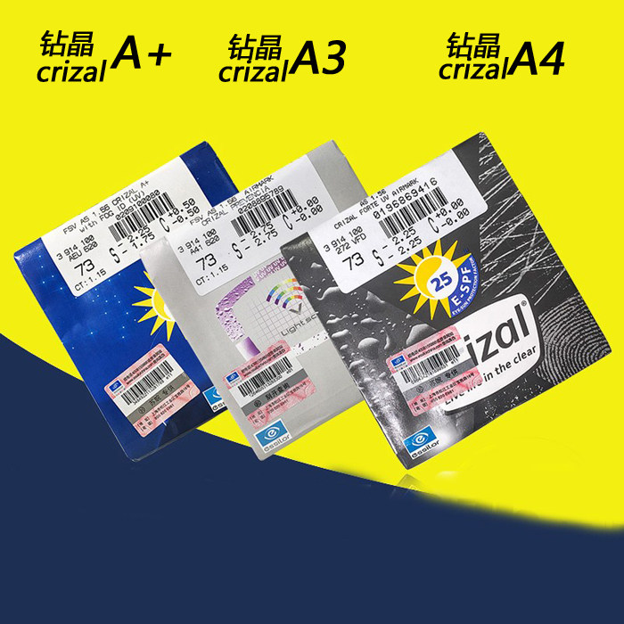 Essilor 1 56 1 60 1 67 1 74 zuan jing A A3 A4 aspheric myopic lenses two price