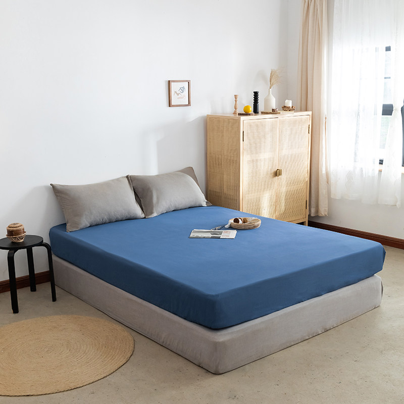 Fitted sheet pure cotton one-piece bed cover solid color cotton mattress cover all-inclusive Simmons protective cover non-slip bedding