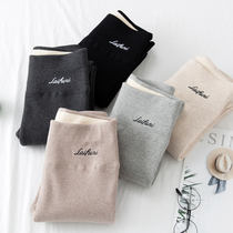 Autumn and winter lamb wool integrated cotton thread leggings thin outside wear elastic warm slim pants