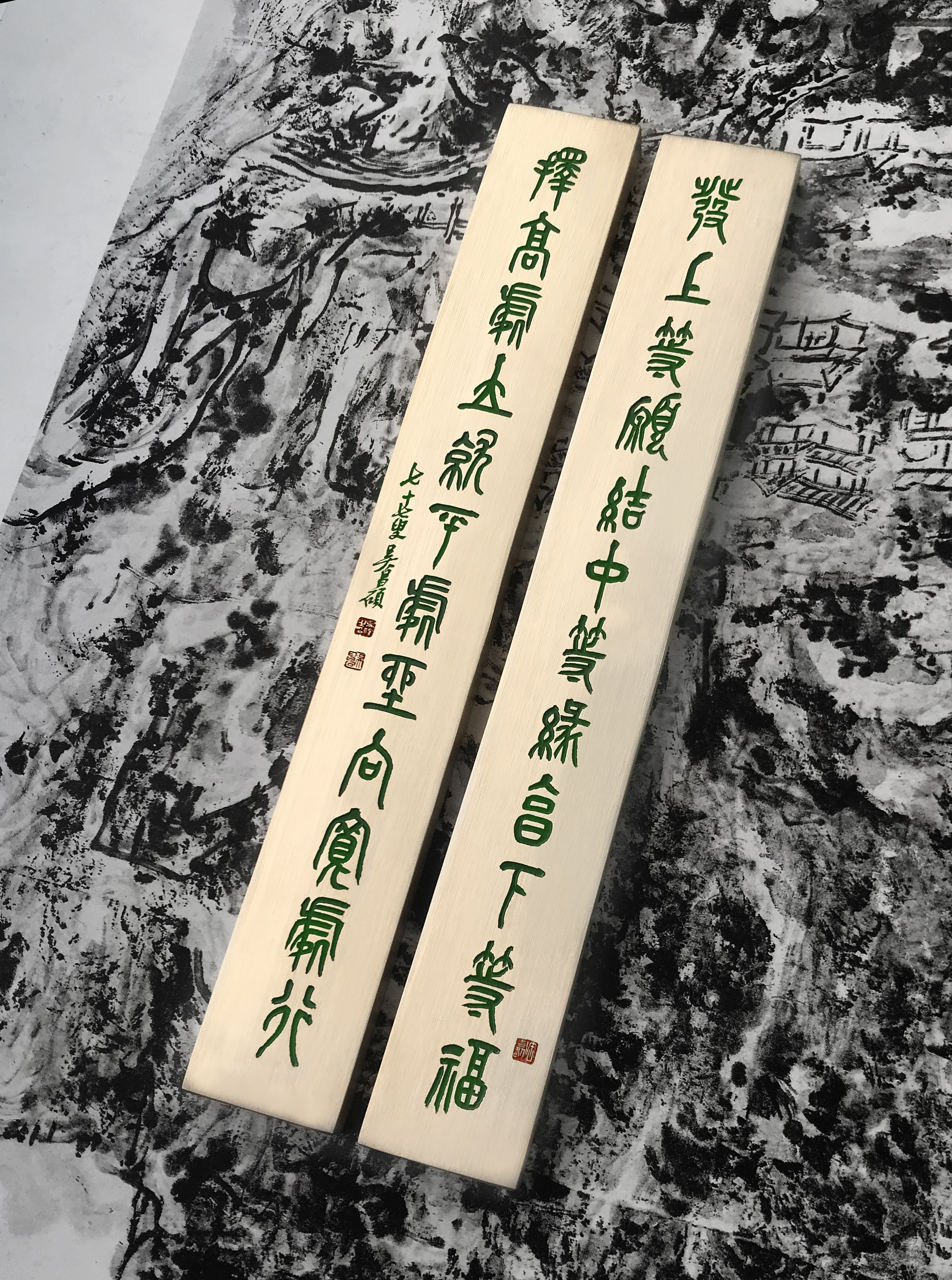 Brass Calligraphy Town Ruler Paperweight Wu Changshuo Seal Book Union Carving Town Ruler Pressed Paper Calligraphy and Painting Study Room Study Gifts