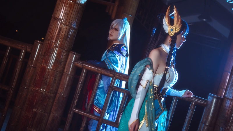 Điểm miễn phí vận chuyển Bánh Liên Minh Huyền Thoại cosplay Kiếm Vũ Irelia Thanh Kiếm Cô Gái Ngọc Thanh Kiếm cos phù hợp với cosplay diana