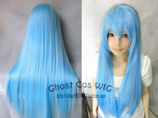 Tại chỗ túi nhà 80 cm tóc thẳng nhiều màu anime phổ dày cosplay tóc giả