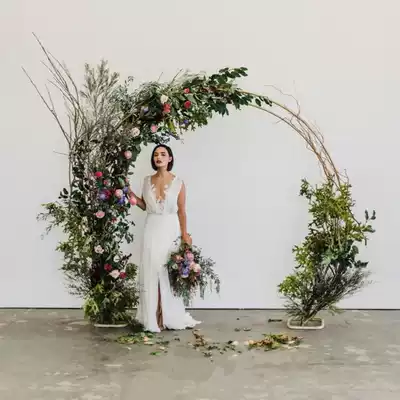2019 New wedding props ring double pole arch shelf single pole arch arc wedding