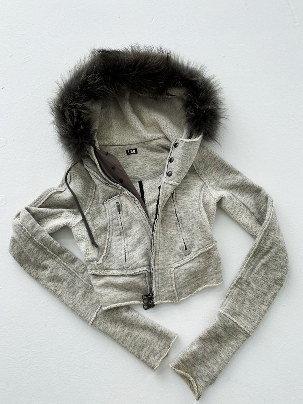 LGB Fur Hoodie (Grey)